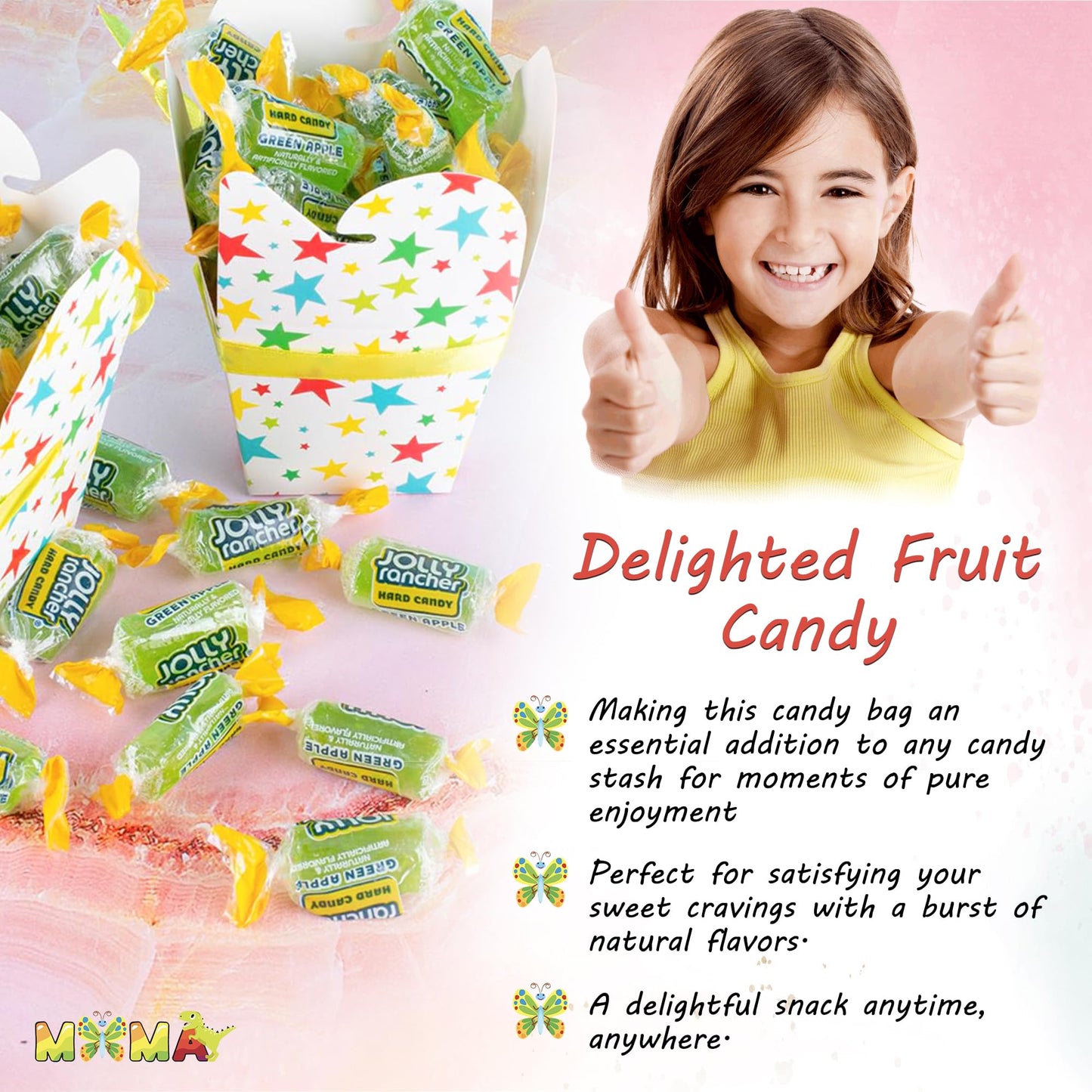 Bulk Watermelon Hard Candy Bulk Bag 1.5 lbs - Made from Jolly Rancher Candy - Repackaged by Mima Mima - Mothers Day Candy, Basket Stuffers & Fillers