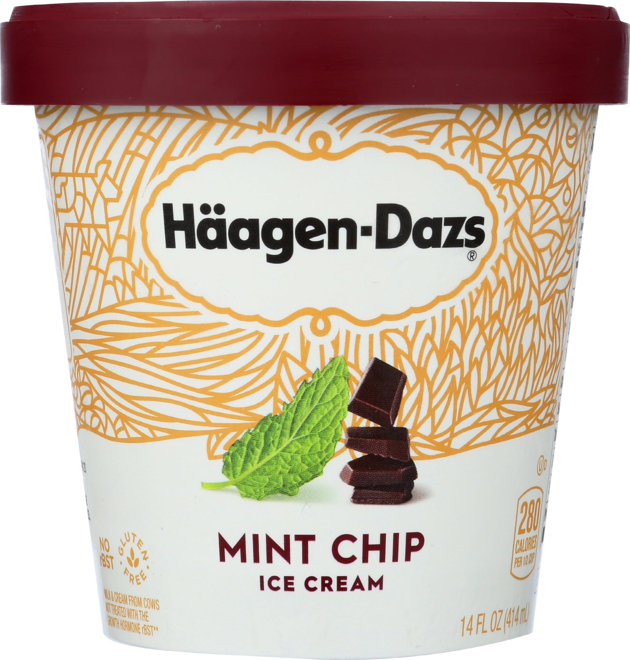 Haagen-Dazs, Mint Chip Ice Cream, 14-oz (Frozen)