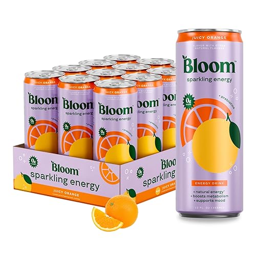 Bloom Nutrition Sparkling Energy Drink - Natural Caffeine, Zero Sugar, 180mg Caffeine - Antioxidant-Rich with Green Coffee Bean, Green Tea Extract