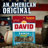 DAVID SEEDS Roasted and Salted Ranch Jumbo Sunflower Seeds, Keto Friendly, 5.25 oz, 12 Pack