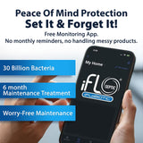 iFLO® Automatic Septic Tank Treatment & Maintenance Kit - Weekly Enzyme Dispenser Prevents Backups, Clogs & Odors - Breaks Down Sludge, Grease & Waste