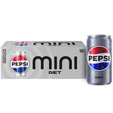 Diet Pepsi Soda, 7.5 Ounce Mini Cans, 10 Pack