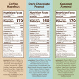 Breakin Snacks Granola Bites Variety Pack | Coffee Hazelnut, Dark Chocolate, Coconut Almond | Soft Baked | Gluten Free Snack with Organic Oats