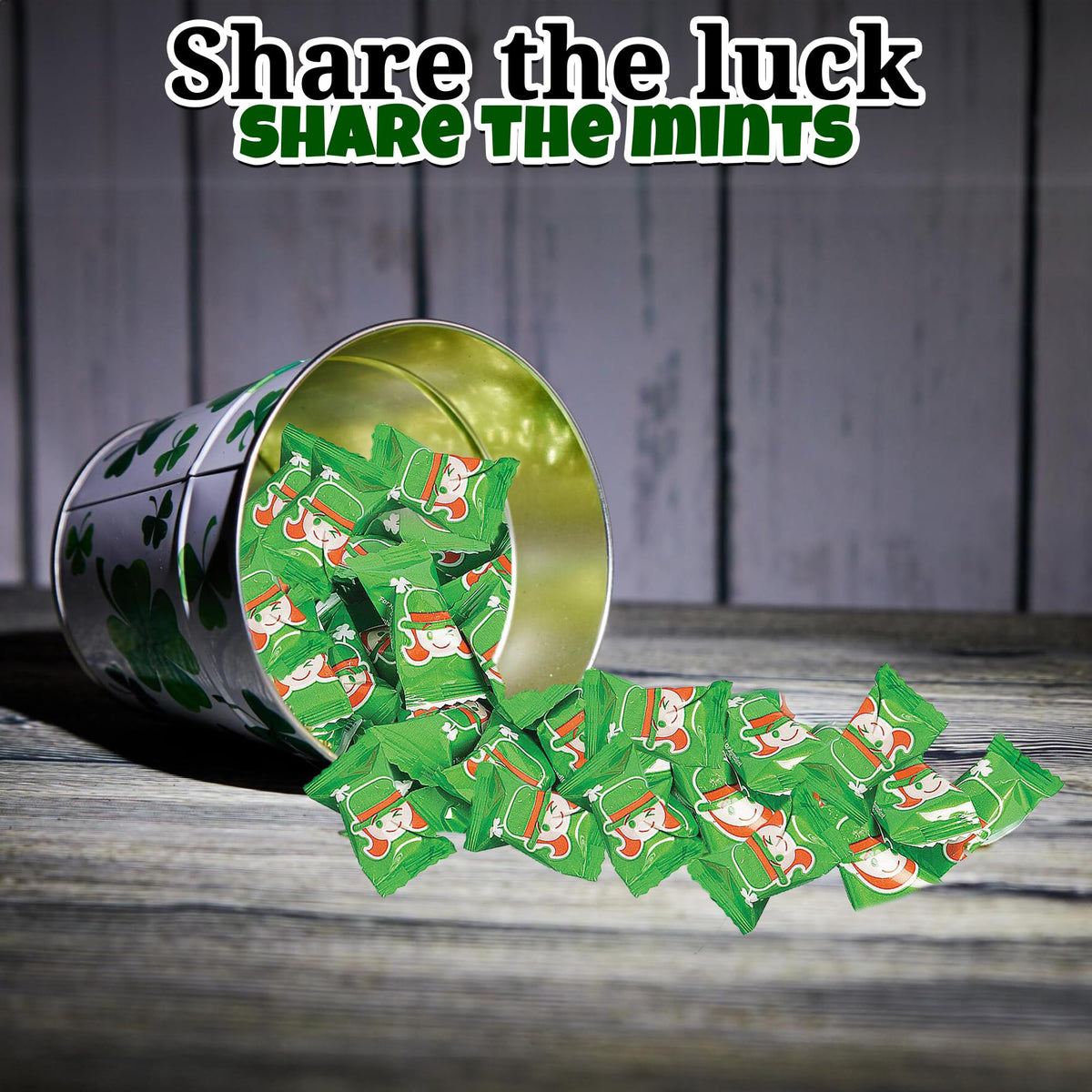 St. Patrick's Day Leprechaun Sweet Cream Buttermints Candy - 108 Pieces - Individually Wrapped
