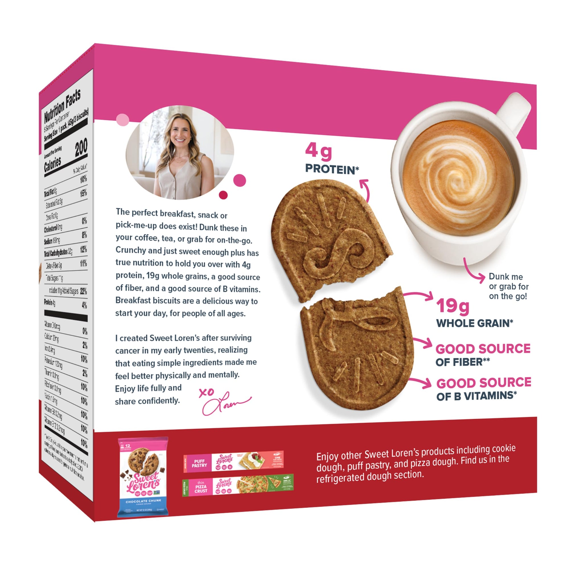 Sweet Loren's Gluten Free & Vegan Cinnamon Sugar Breakfast Biscuits