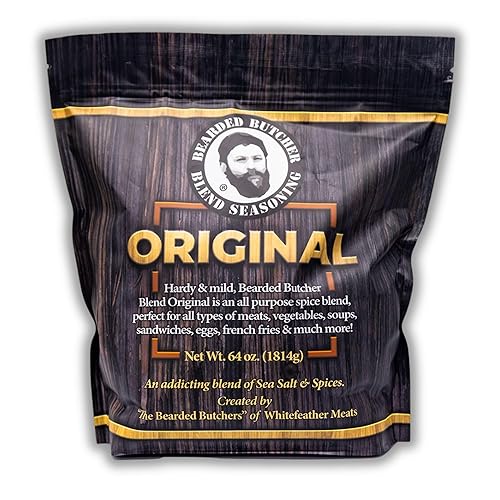 Bearded Butchers Blend Original Seasoning, 64 oz Bag (4 lbs) - All-Purpose Spice for Meats, Veggies, Soups, Sandwiches, Eggs, Fries - No MSG