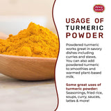 Turmeric Powder 5 Pound Bulk Bag - Indian Turmeric Root Ground (Haldi) - Minimum Curcumin 2.5% - Pure, Vegan, from India by Spicy World