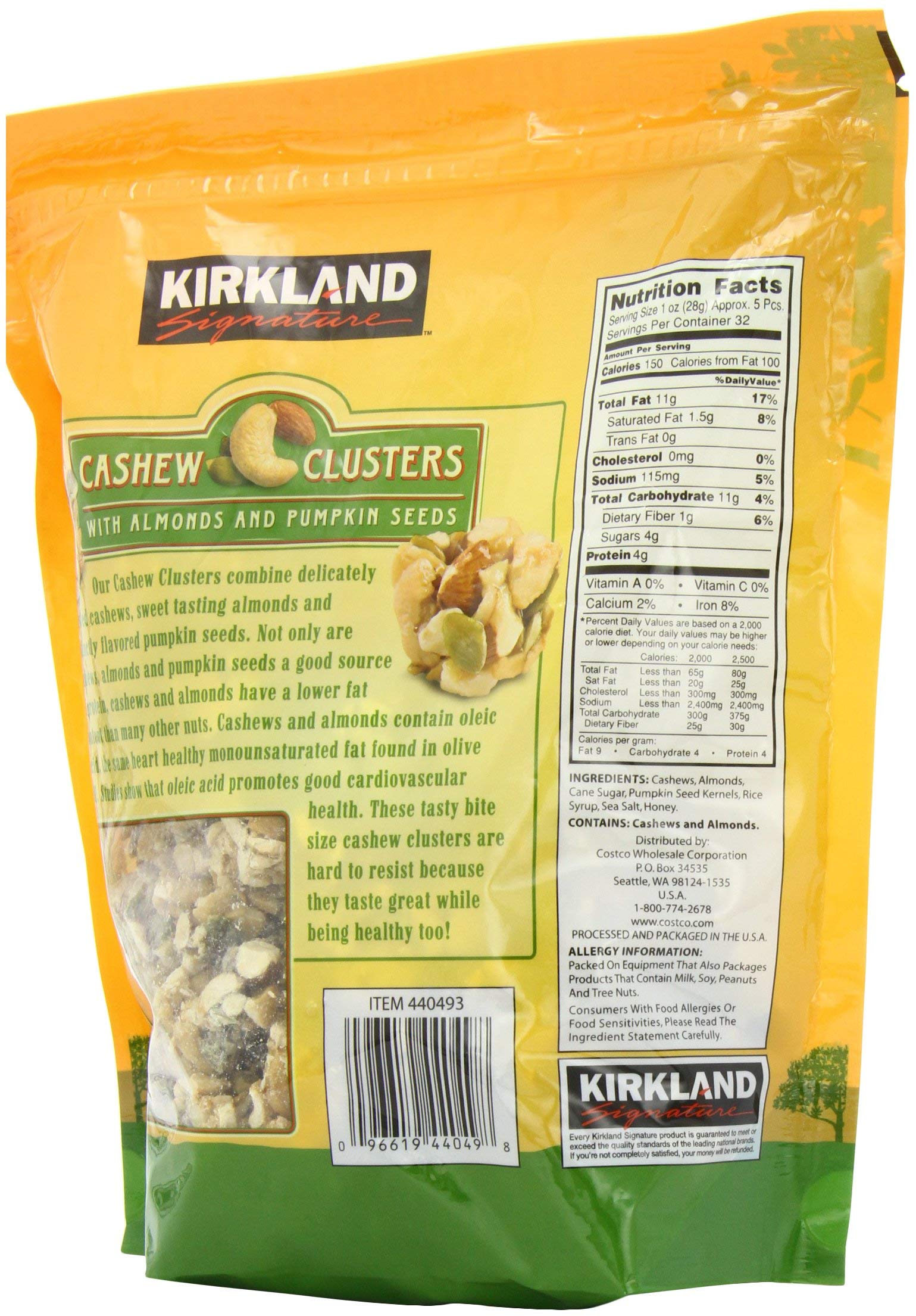 Signature's Cashew Cluster With Almonds & Pumpkin Seeds, 32 Oz, Set of 3