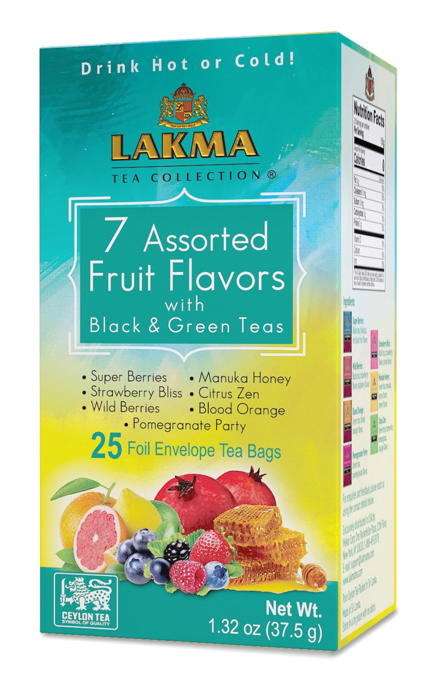 Lakma 7 Flavor Assorted Collection - 25 Tea Bags