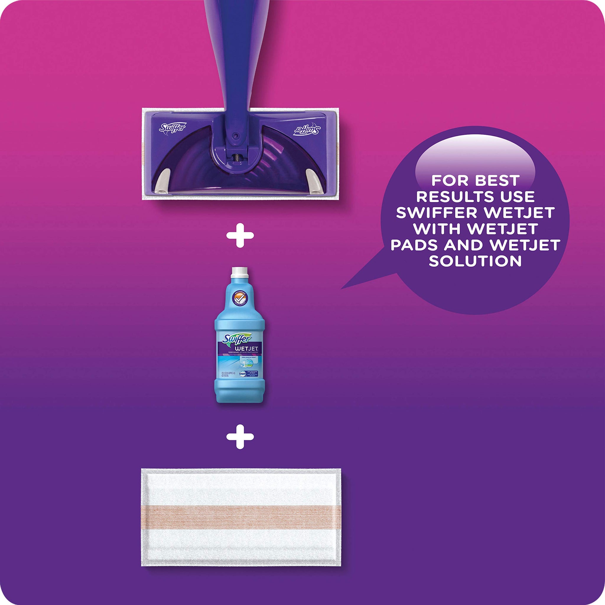 Swiffer Wetjet System Cleaning-Solution Refill, Fresh Scent, 1.25 L Bottle, 4/Carton