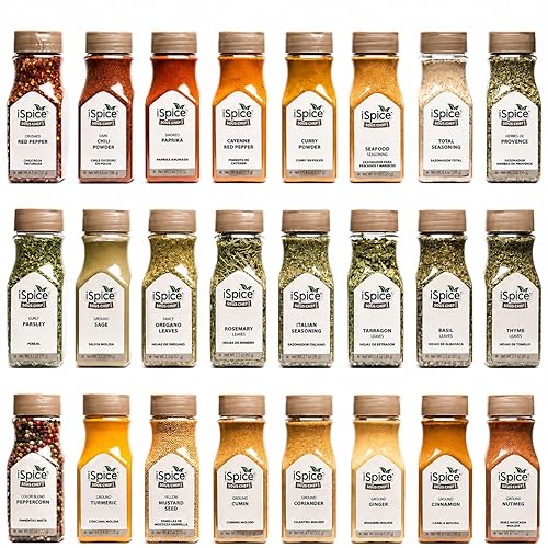 iSpice Starter Spice Set- Seasonings for Cooking - 24 Pack Starter Spice Gift Set | Silk Road