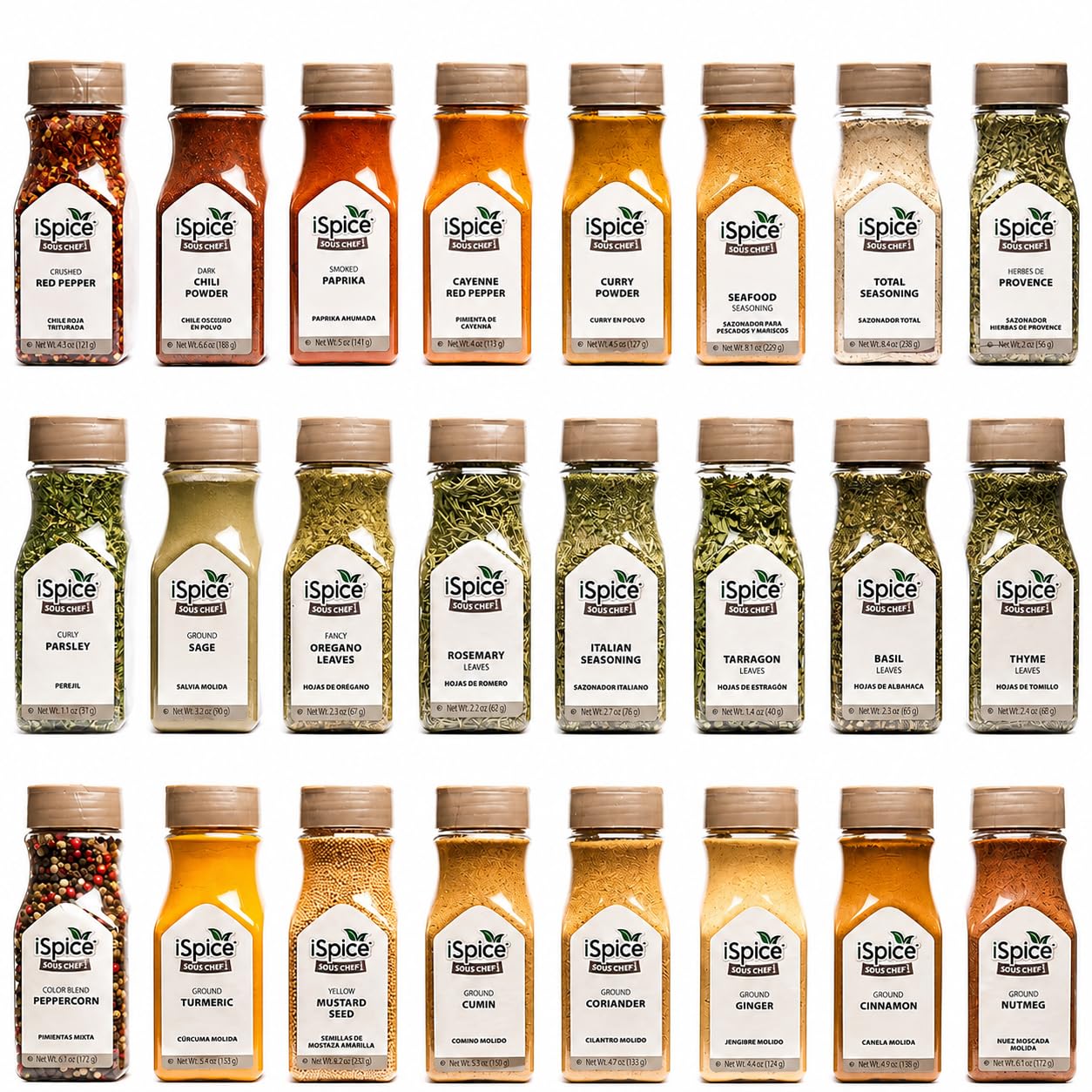 iSpice Starter Spice Set- Seasonings for Cooking - 24 Pack Starter Spice Gift Set | Silk Road
