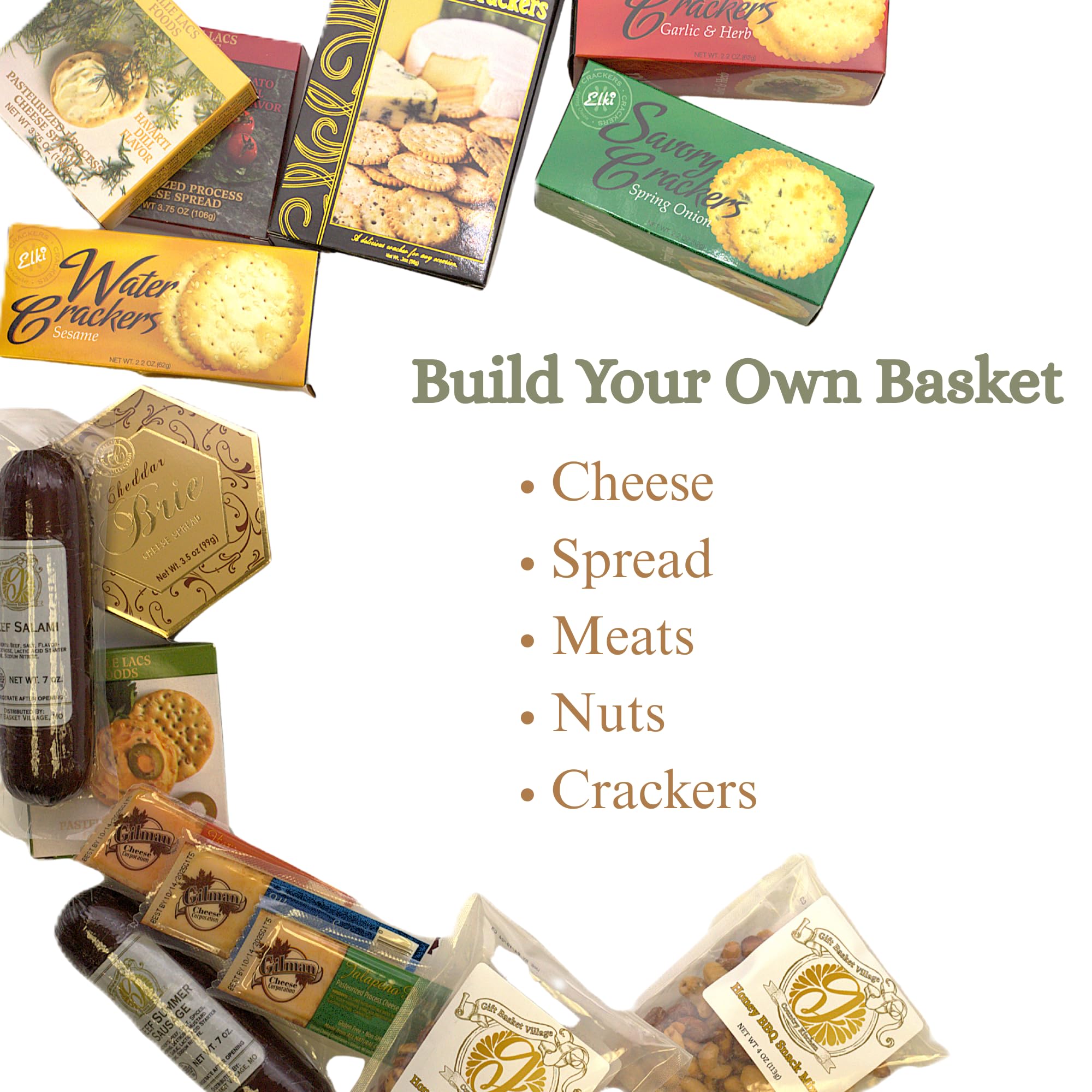 Gift Basket Village Signature Sampler Tray - Build Your Own Gift Basket with Healthy Snacks & Gourmet Delights, Perfect Birthday Gifts for Women