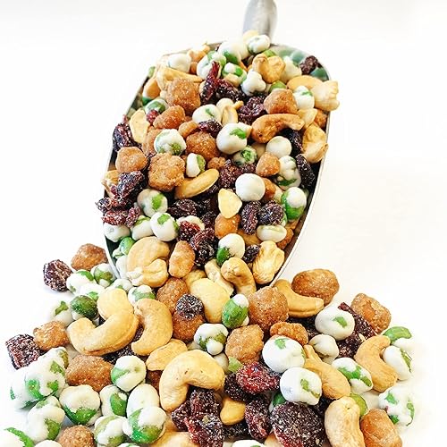 NY SPICE SHOP Sweet Wasabi Trail Mix with Mixed Nuts - Dried Fruit Healthy Snacks for Adults and Kids - Nut Snack Packs - 1 Pound