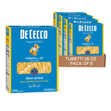 De Cecco Tubetti No. 62 Pasta, 16 Oz (Pack of 5), Authentic, Slow Dried, Made with Durum Wheat, Versatile Pasta for Sauces & Recipes, Made in Italy