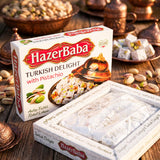 HazerBaba Turkish Delight Pistachio Candy, 4.4oz (Pack of 1), Lokum