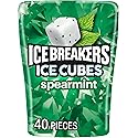 ICE BREAKERS Ice Cubes Spearmint Sugar Free Chewing Gum Bottle, 3.24 oz (40 Pieces)