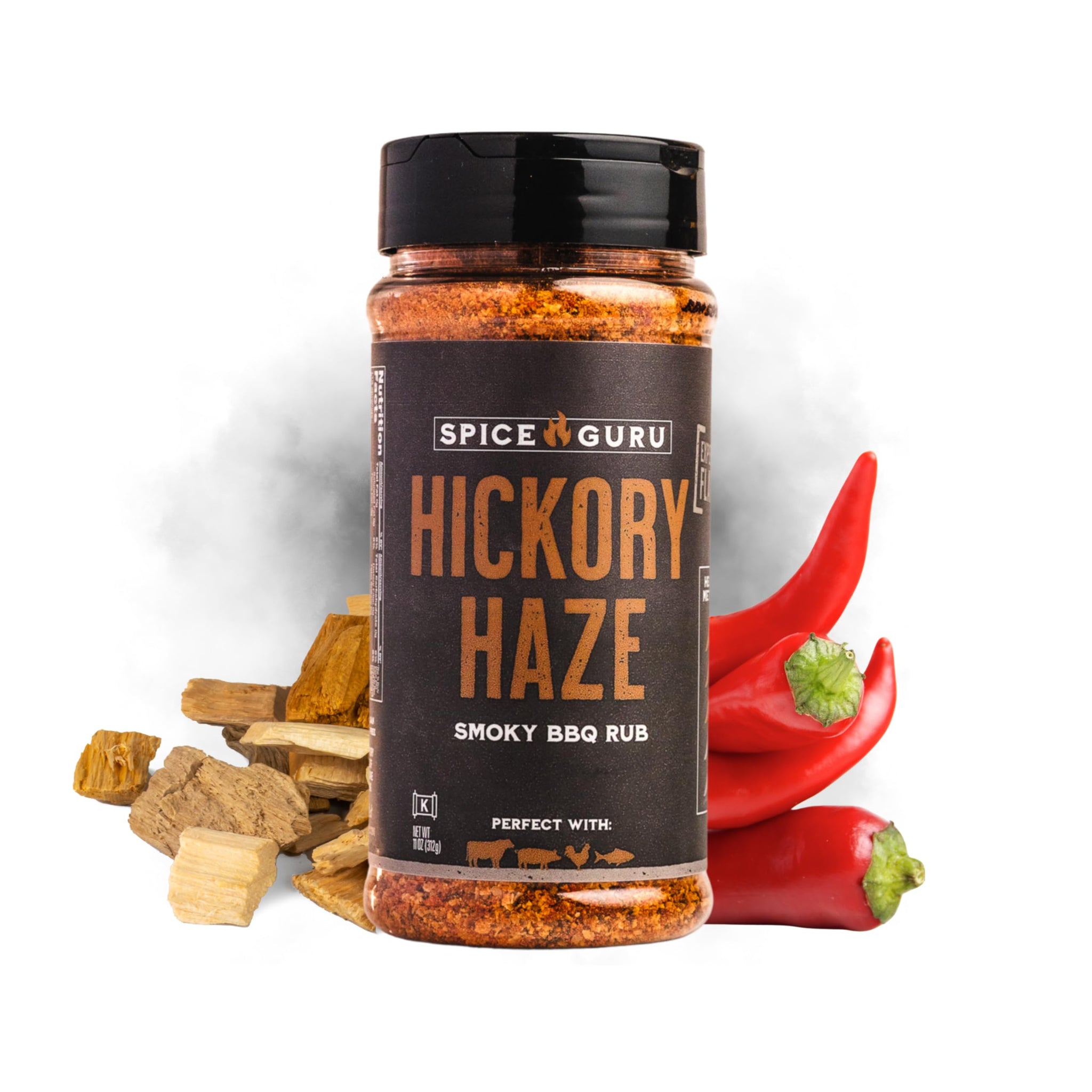 Spice Guru Hickory Haze BBQ Rub - Gifts for Men Who Cook, Gifts for Dad, Men Gifts, Dad Birthday Gift - Spices and Seasonings Sets - Steak Seasoning