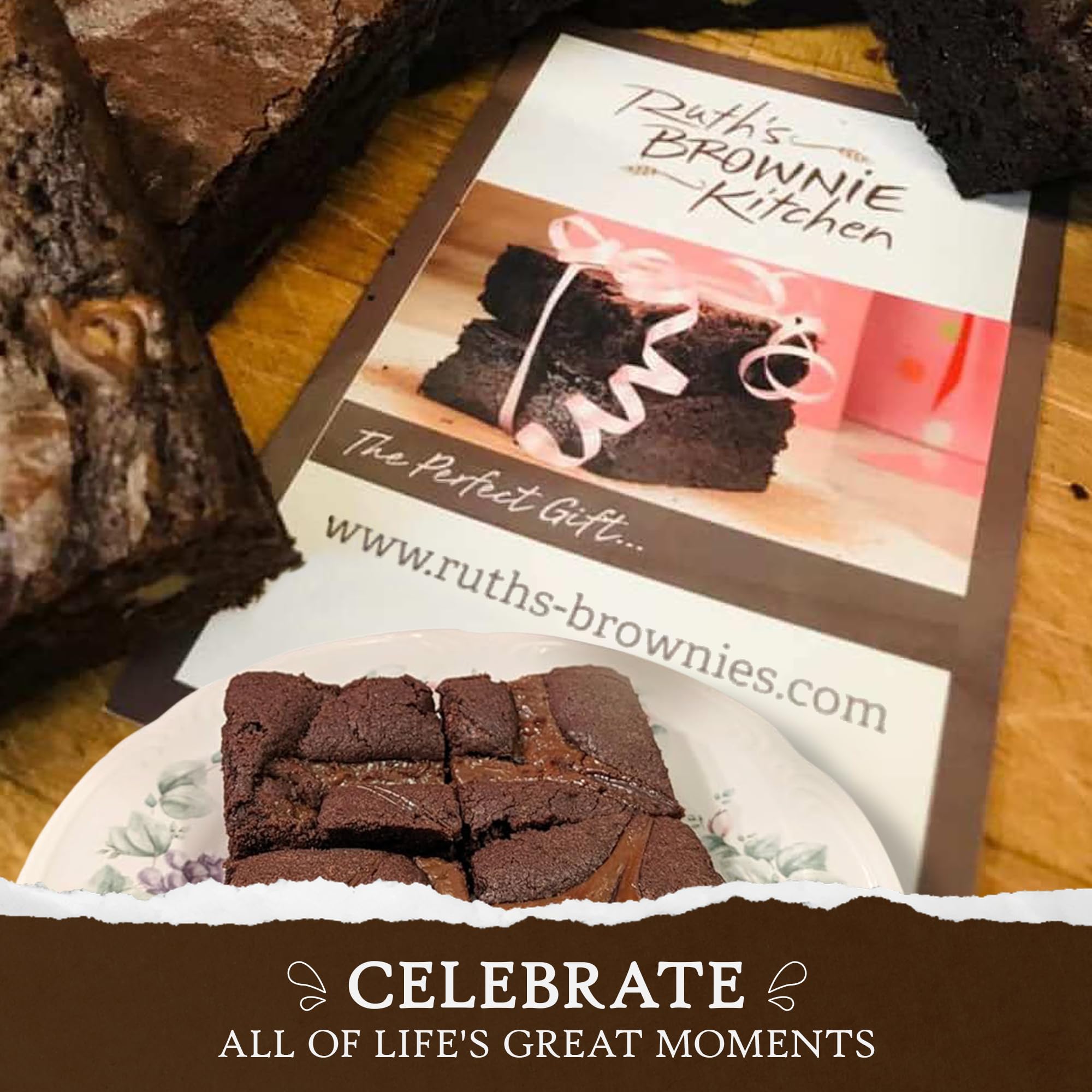 Ruth’s Original Extra Fudgy Brownies Birthday Box 1 Dozen - Gourmet Baked Treats | Delicious Gift with The Finest Ingredients | Guaranteed to Arrive