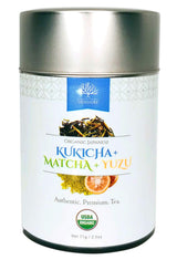 UEndure Japanese Green Tea USDA Certified Organic Kukicha with Matcha Infused with Yuzu, Perfect for Making Hot Tea or Iced Tea | Eco-Friendly Tin Can