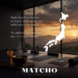 Matcho | Premium Matcha - Organic First Harvest Ceremonial Grade Matcha Green Tea Powder from Uji, Kyoto (30g/1.06oz)