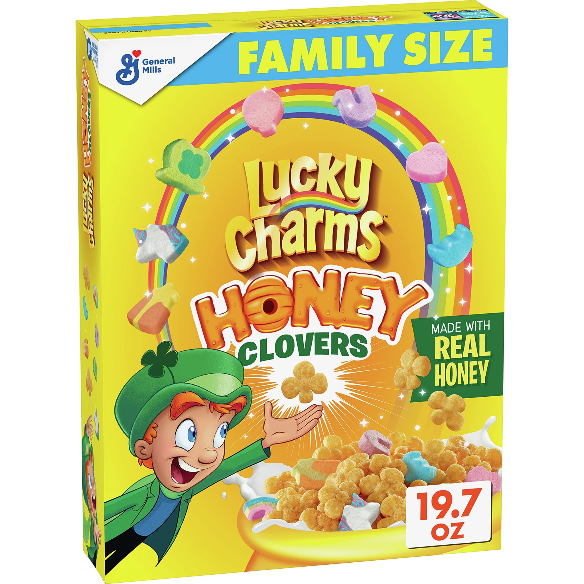 Lucky Charms Honey Clovers Breakfast Cereal, 19.7 oz