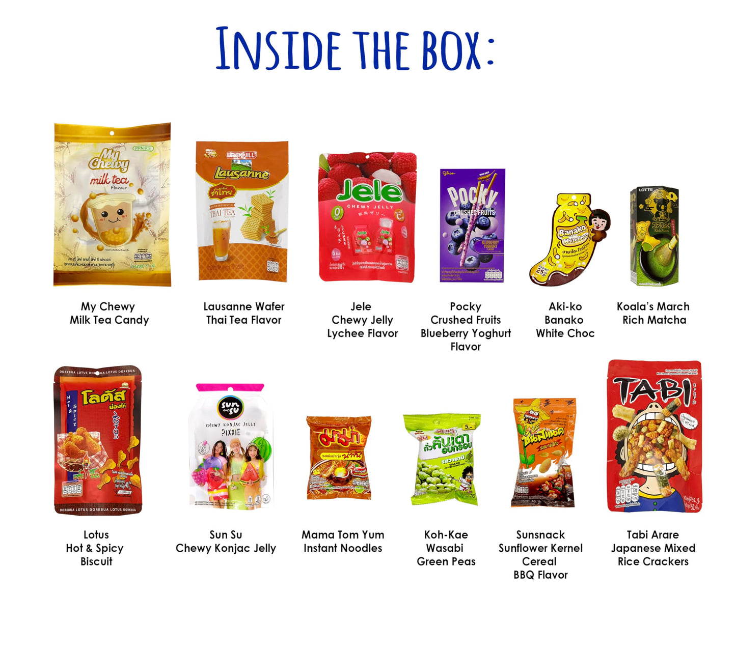 Thai Asian Yummy Snacks Variety Pack for Adults Kids Teens - Snacks Box Care Package (30 Count)