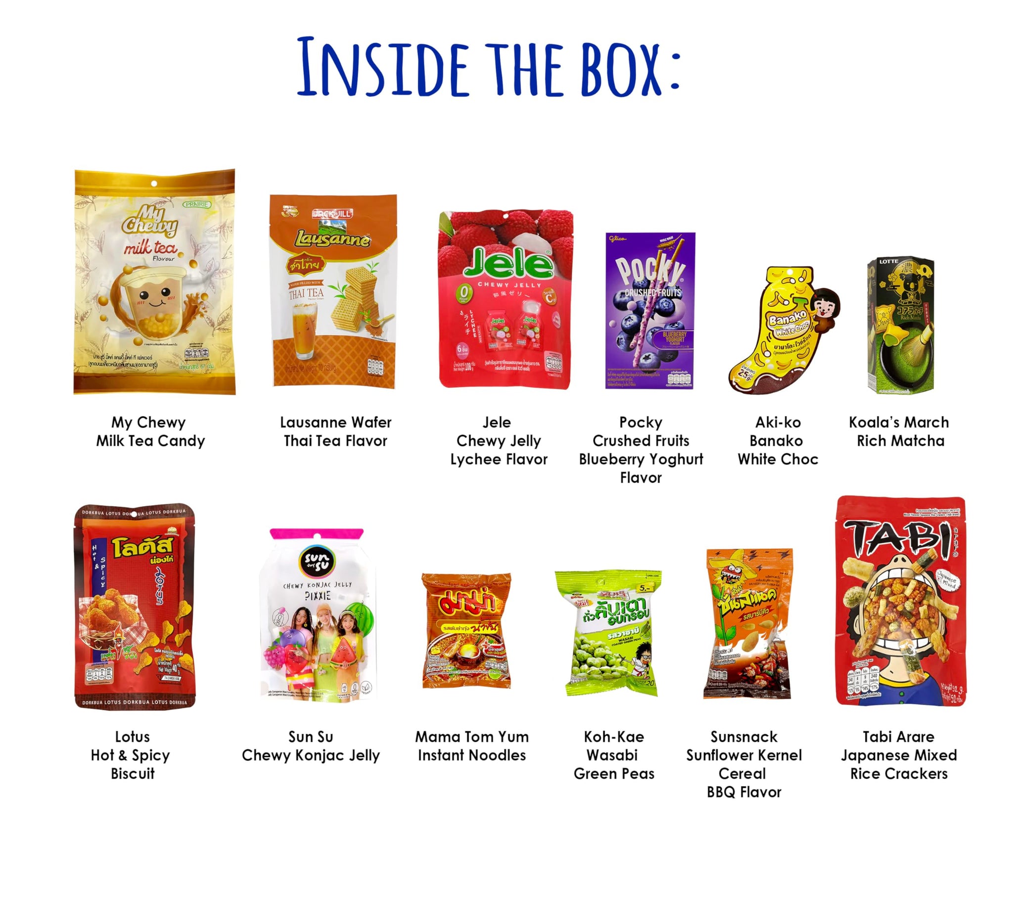 Thai Asian Yummy Snacks Variety Pack for Adults Kids Teens - Snacks Box Care Package (30 Count)