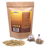 Sou Zen Chamomile Comfort Loose Leaf Chamomile Tea Bags (30 Ct) - Corn Fiber Pyramid Tea Bags, Caffeine-Free Herbal Tea