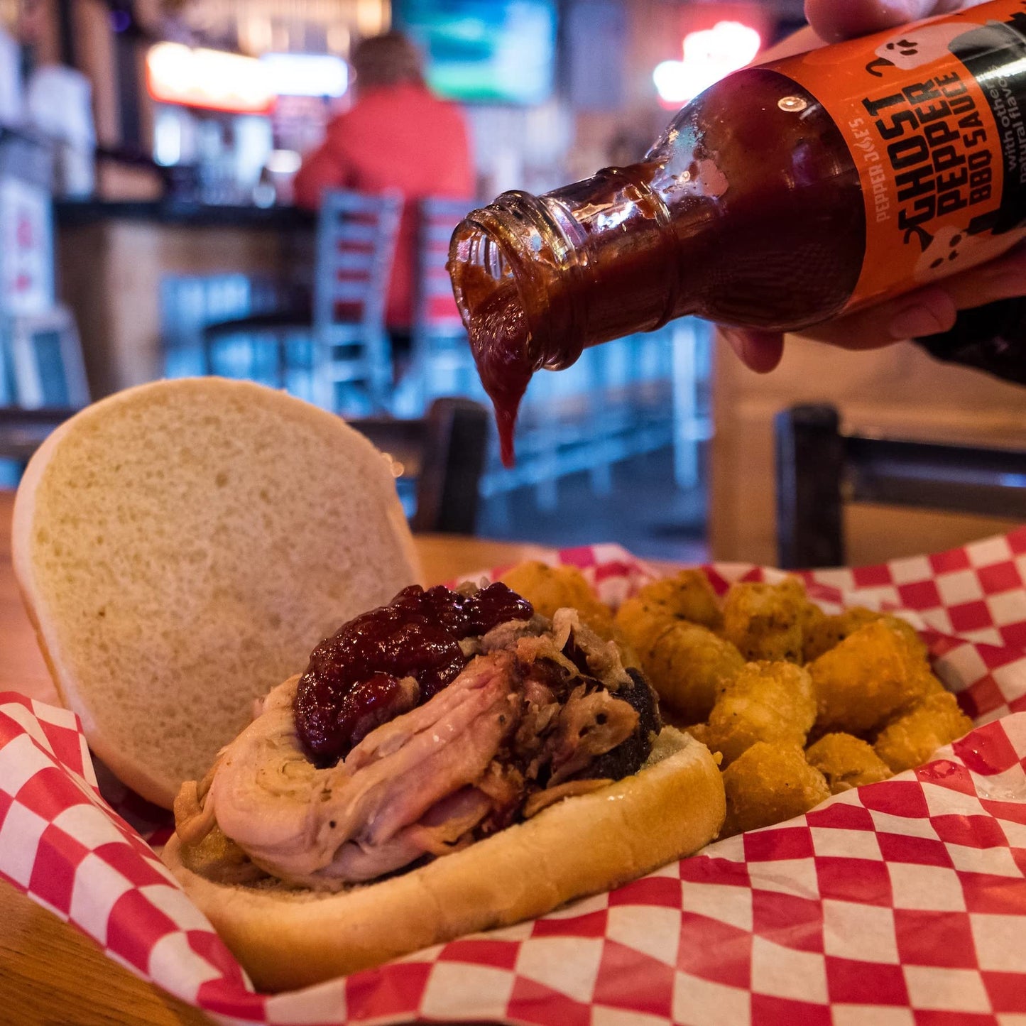 Pepper Joe’s Ghost Pepper BBQ Sauce - Hot and Spicy BBQ with Delicious Flavor Balance - Beer Infused Bhut Jolokia Pepper BBQ - 14 Ounces