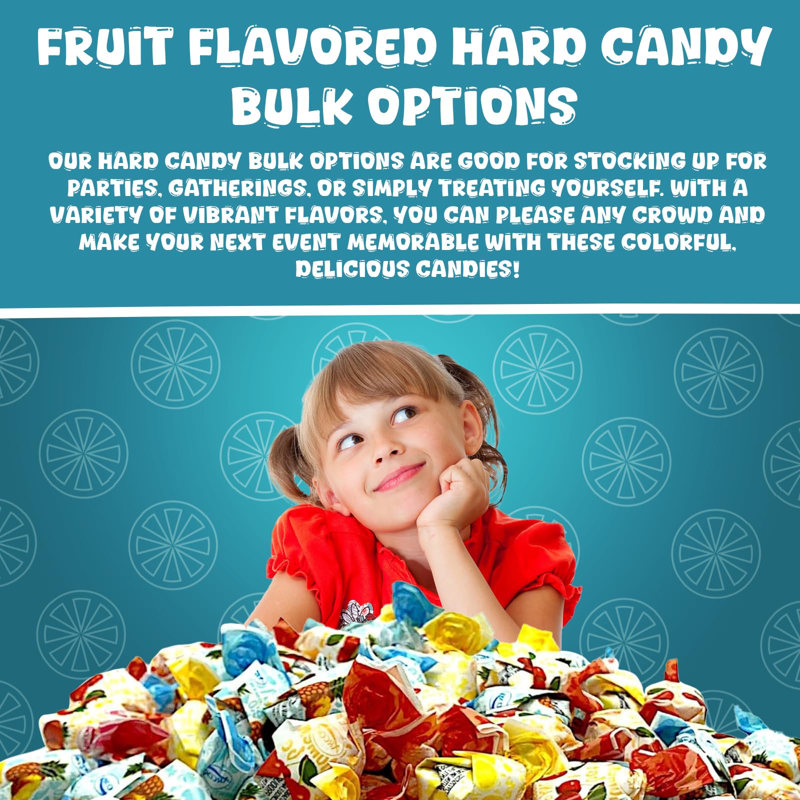Fruit Filled Hard Candy Individually Wrapped - 2 lb Delicious Assorted Variety Pack for Snacking & Sharing - Mothers Day Candy, Basket Stuffers