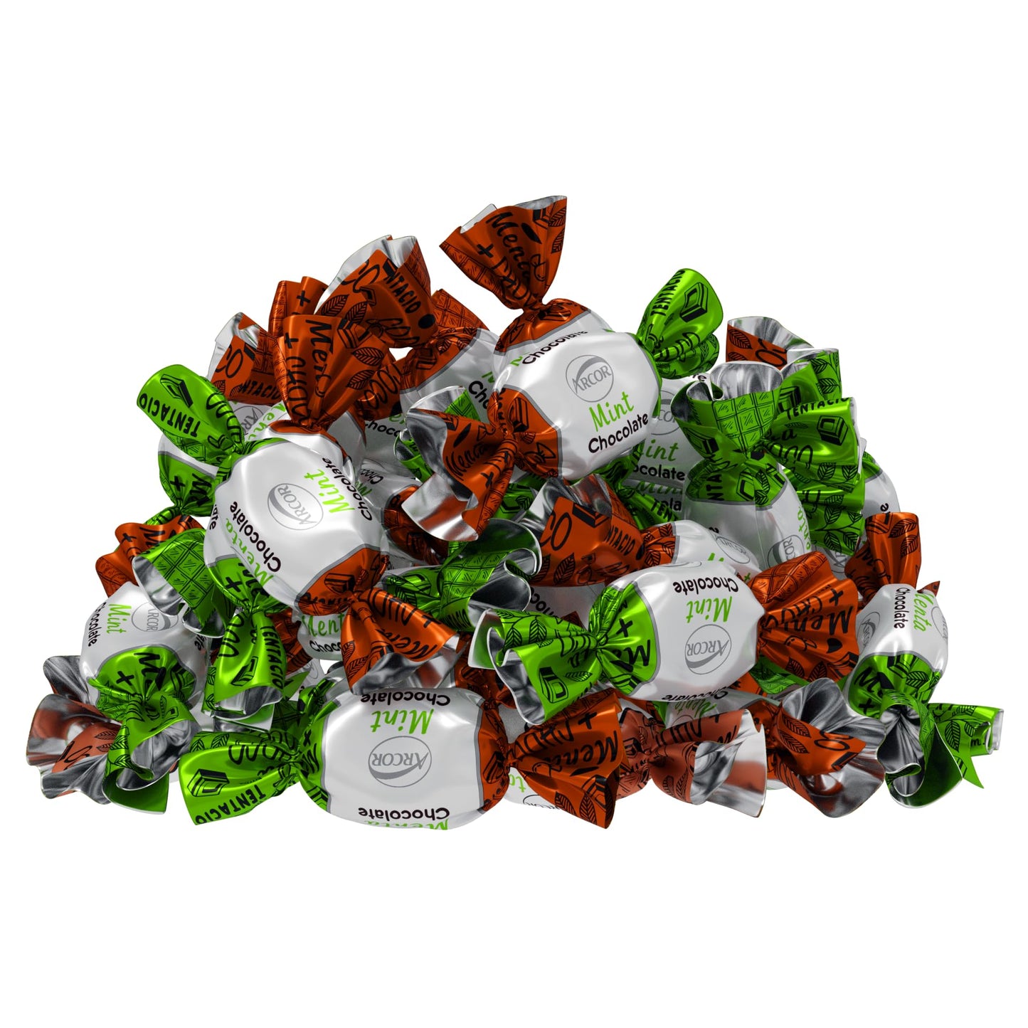 Arcor Chocolate Filled Mints - Sweet, Delicious & Individually Wrapped Hard Candy from South America, Perfect for Parties, Events, and Everyday Treats