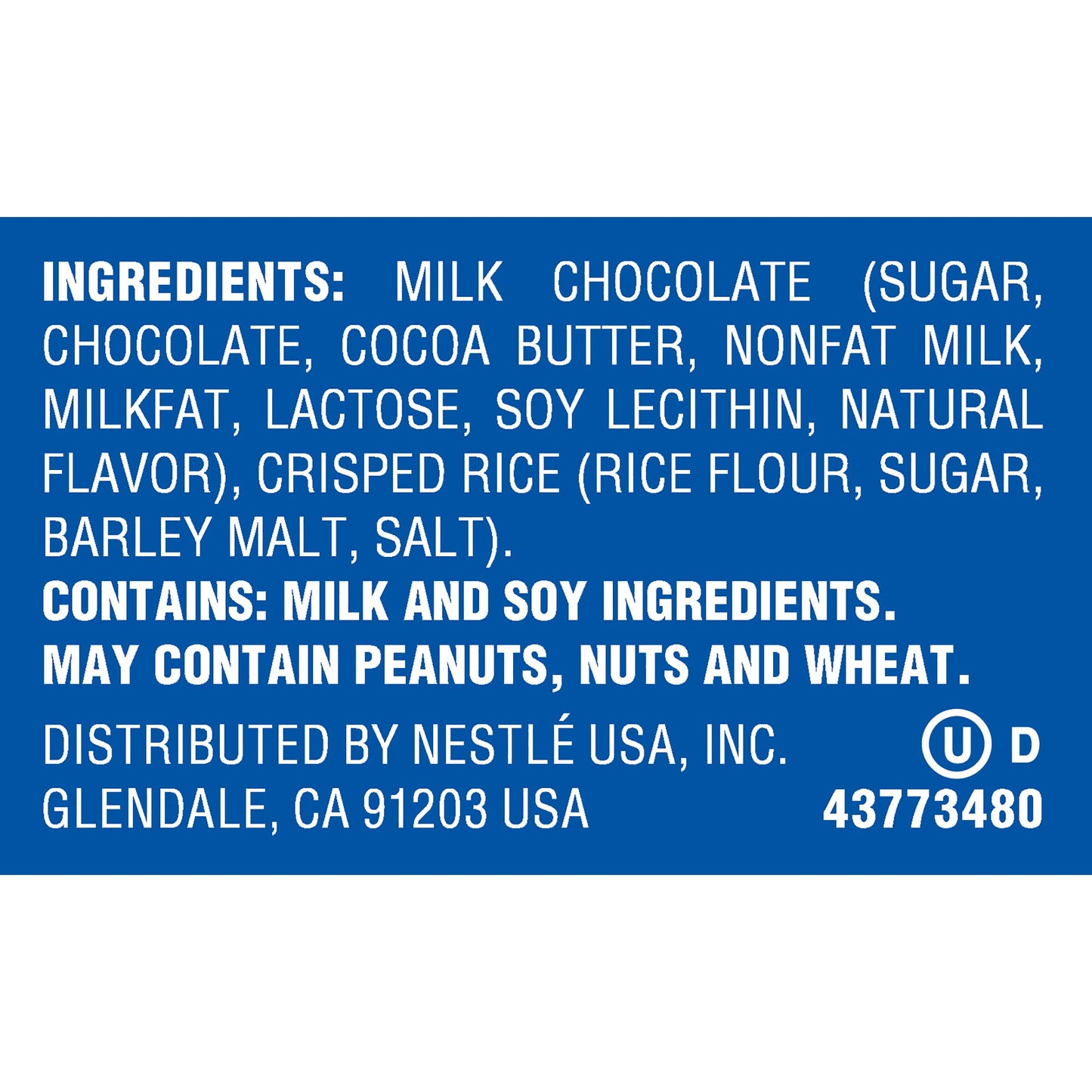 Crunch Creamy Milk Chocolate with Crisped Rice, 11 Ounce
