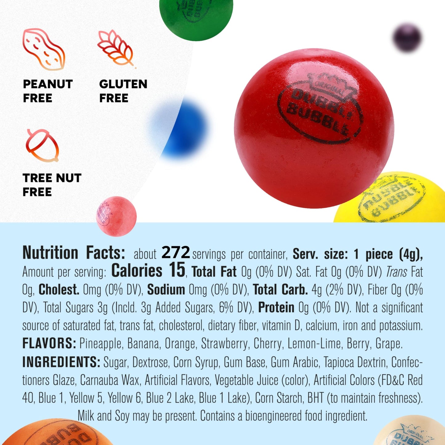 Gumballs for Gumball Machine - Mixed Fruit Flavored Chewing Gum 18LB Bulk pack - 0.76” Gumballs - Nostalgic Bubble Gum for Party Favors, Easter