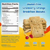 ChocZero Cranberry Orange Breakfast Biscuits, Sugar Free Breakfast Cookies, Gluten Free, No Sugar Alcohols, Keto, High Fiber, 30 Cookies