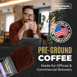 Colonial Coffee 32 Count Single Pot Coffee Packets - Assorted Variety Pack with Medium, Dark, & Decaf Roast Blends | Pre-Measured Frac Packs for 12