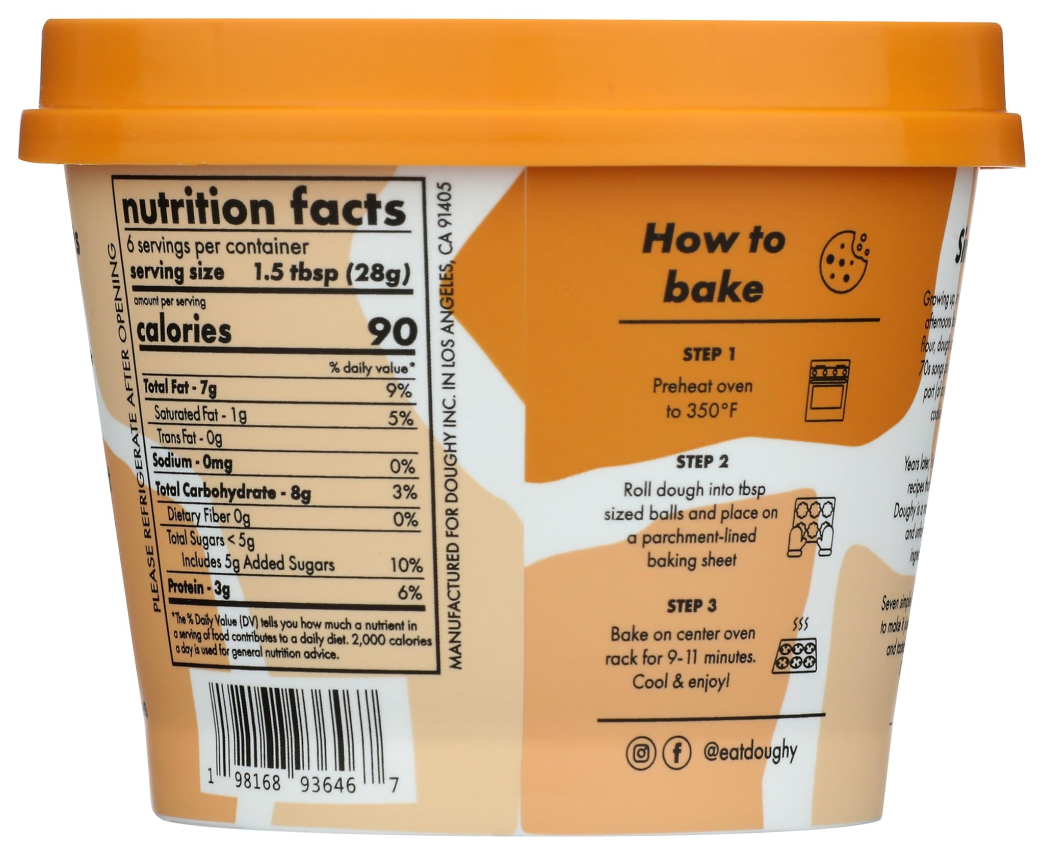Doughy, Cookie Dough Peanut Butter, 6 Ounce