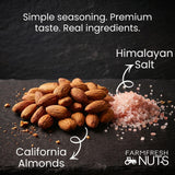 Dry Roasted California Almonds with Healthy Himalayan Salt (1 LB) - Vegan & Keto Friendly - Roasted to Perfection - Super Crunchy - Farm Fresh Nuts