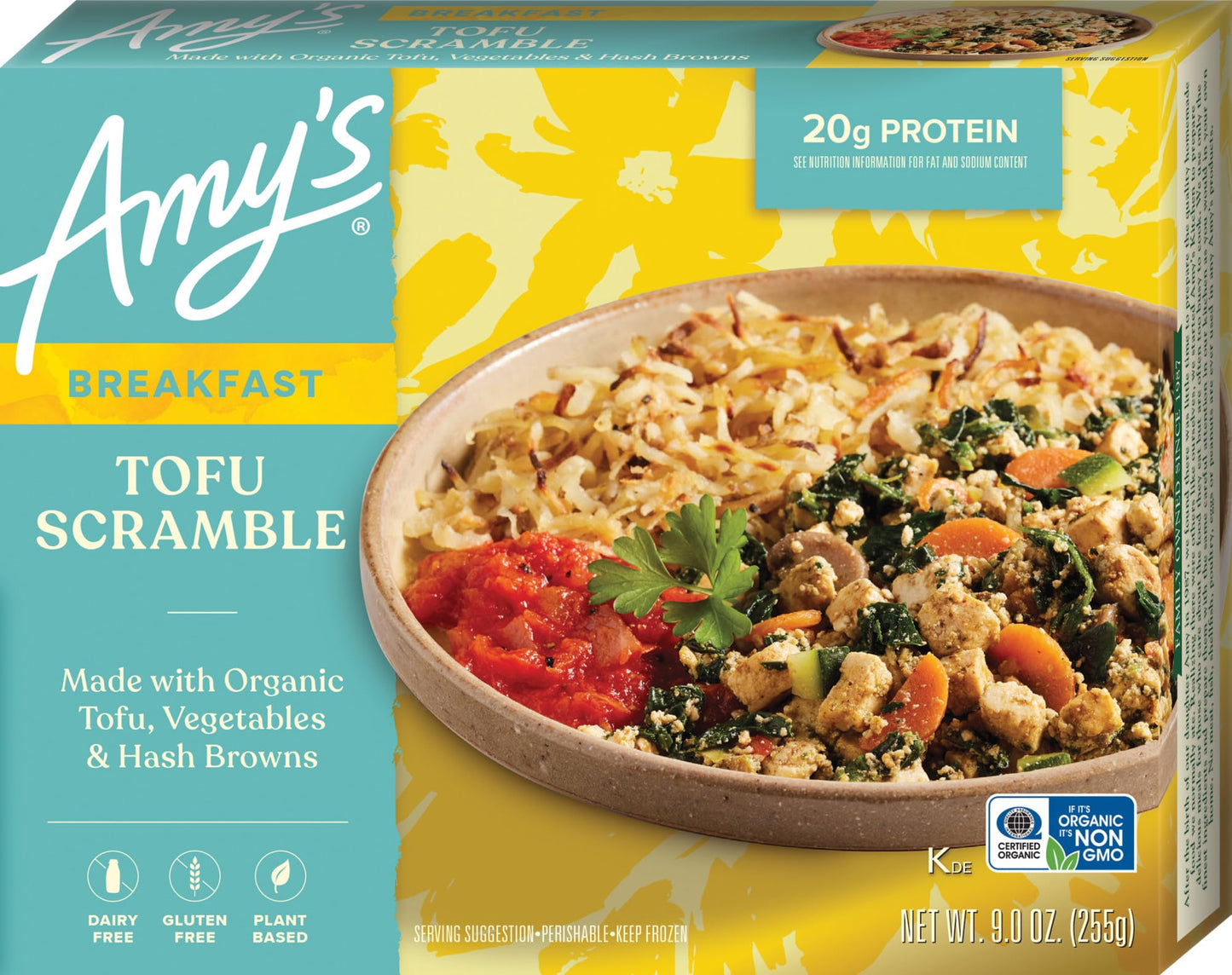 Amy’s Tofu Scramble Plant-Based Microwave Meal, 9 Oz