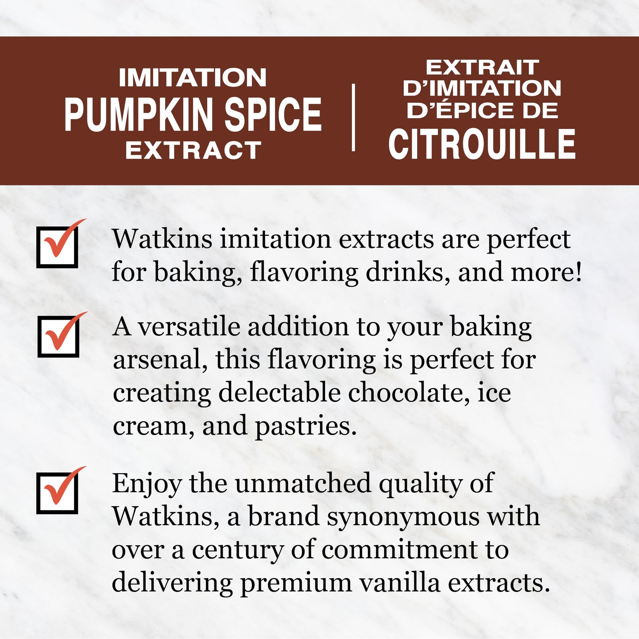 Watkins Imitation Pumpkin Spice Extract, Kosher, 2 oz. Bottle, 1-Pack