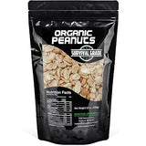 Survival Grocery® Organic Dry Roasted Peanuts - Protein Rich, Non-GMO, Gluten-free, Vegan-friendly, Low Carb Snack, Packed With Essential Vitamins
