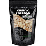Survival Grocery® Organic Dry Roasted Peanuts - Protein Rich, Non-GMO, Gluten-free, Vegan-friendly, Low Carb Snack, Packed With Essential Vitamins