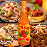 D'ELidas Habanero Hot Sauce, Natural Habanero Pepper Hot Sauce, Chombo Picante Sauce #1 in Panama, Non-GMO, Keto Friendly Food Habanero Sauce, 10 Fl