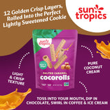 Sun Tropics CocoRolls Salted Caramel Flavor 4 oz | Crisp Rolled Wafer Cookies, Coconut Rolls Made With Pure Coconut Cream | Gluten Free & Dairy Free