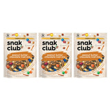 Snak Club Peanut Butter Chocolate Trail Mix with Peanuts, Peanut Butter M&M’S, Toffee Peanuts, and Pretzels, 11 oz Resealable Bags, 3 Pack