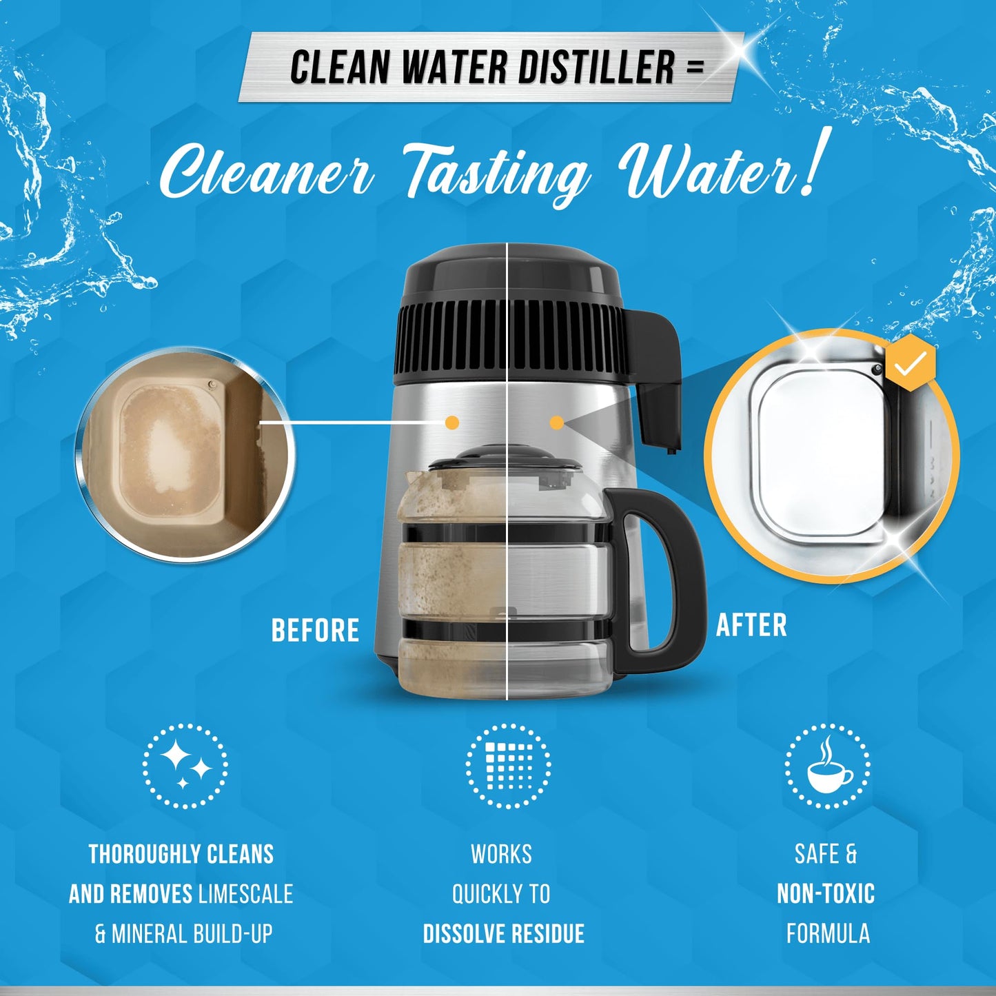 ACTIVE Distiller Descaler Citric Acid Cleaner - 2 Lb Bulk for Cleaning Water Distillers, Pure Citrus Acid Crystals Universal Residue Descaling