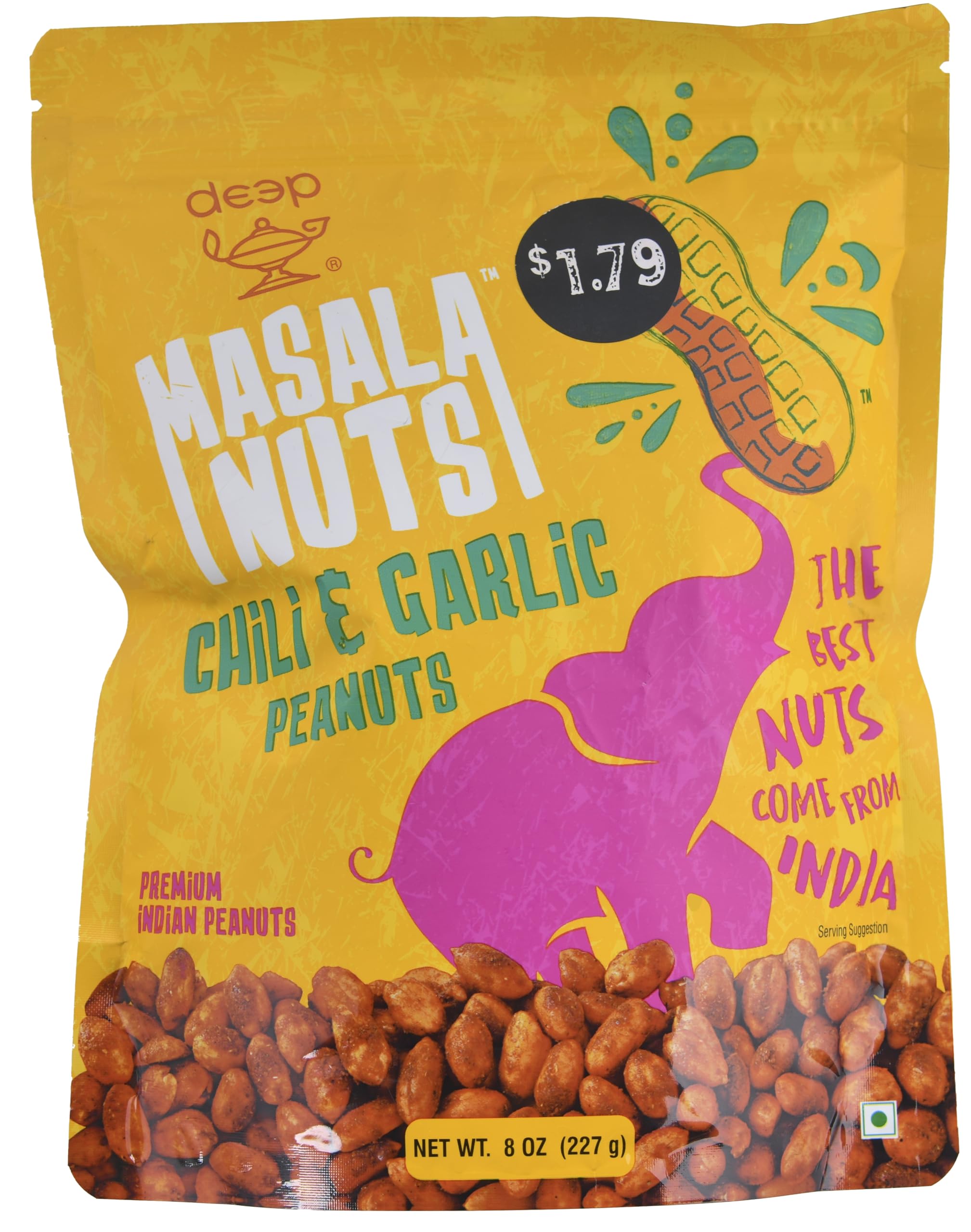 Masala Nuts Chili & Garlic Peanuts (8oz)