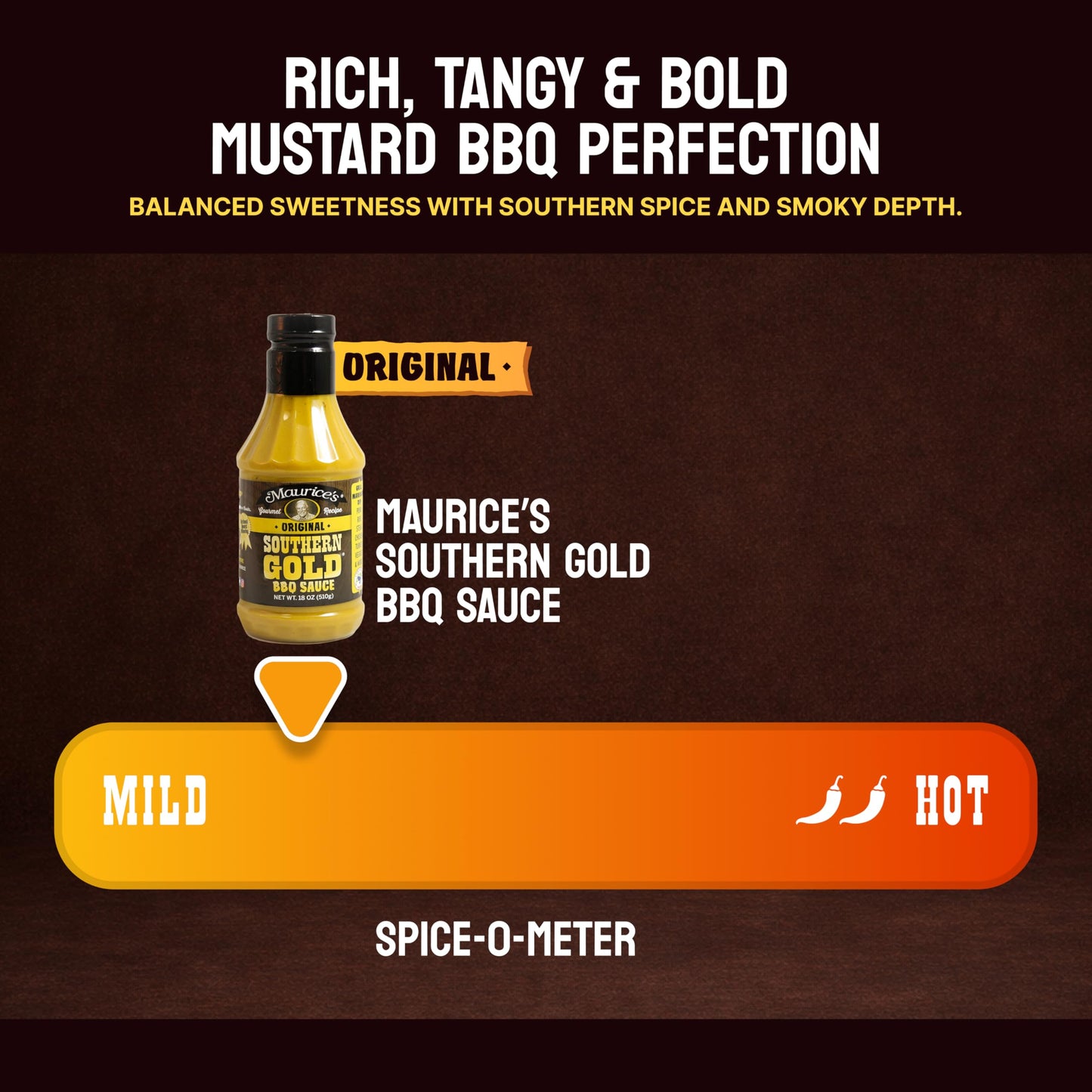 Maurice’s Southern Gold BBQ Sauce - Classic Carolina Mustard BBQ Sauce with Bold Flavor - Authentic Southern Carolina Barbeque Dressing - Rich