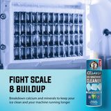 HVAC Guys Ice Machine Cleaner and Descaler 16oz (5 Uses) Removes Scale and Mineral Buildup for Clean, Fresh-Tasting Ice, Nickel and Tin Safe, Made in