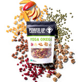 Power Up Trail Mix, Mega Omega Trail Mix, Non-GMO, Vegan, Gluten Free, No Artificial Ingredients, Gourmet Nut, 14 Ounce Bag
